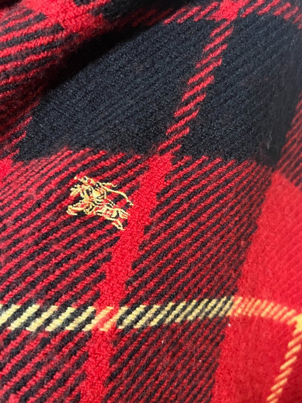 Burberry Hooded Tartan Wool Cape + Garment Bag - Picture 3 of 13